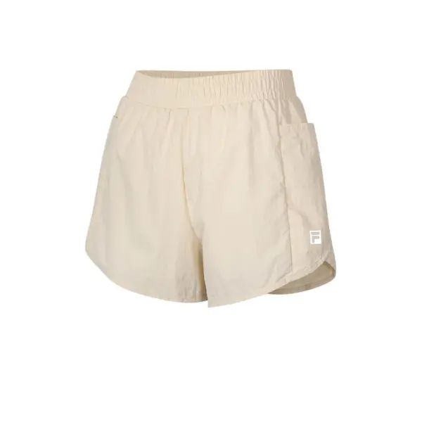 FILA Tennis SHD240817W กางเกงลำลองขาสั้นผู้หญิงสีครีม