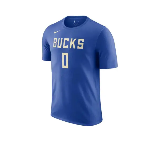 NIKE Damian Lillard Milwaukee Bucks Essential City Edition เสื้อยืดบาสเกตบอลผู้ชาย
