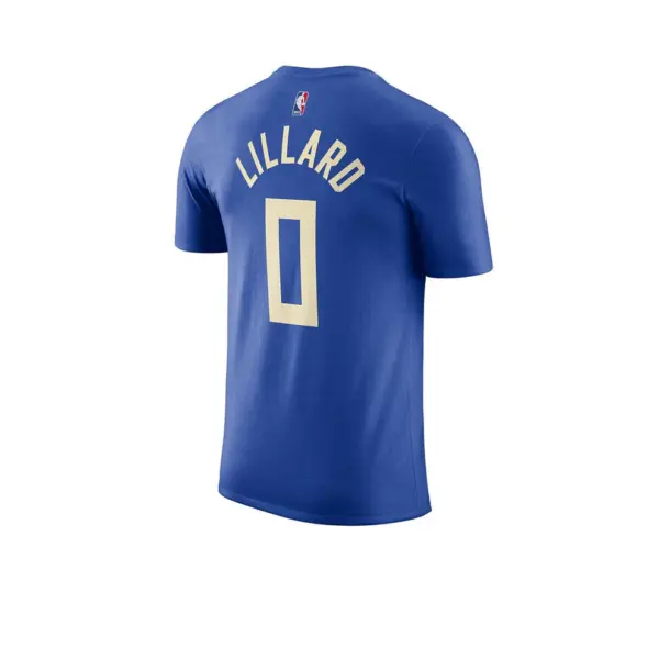 NIKE Damian Lillard Milwaukee Bucks Essential City Edition เสื้อยืดบาสเกตบอลผู้ชาย - Image 2